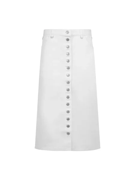 Spódnica jeansowa Courreges do kolan biała