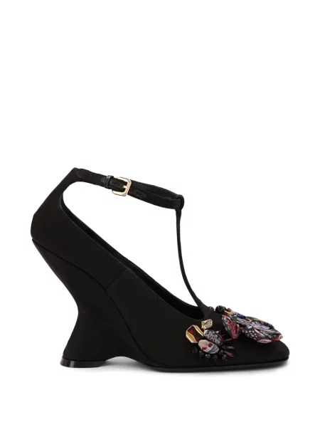 Pantofi cu toc Dries Van Noten cu pană negru