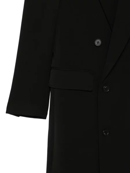 Dvouřadý kabát Karl Lagerfeld černý