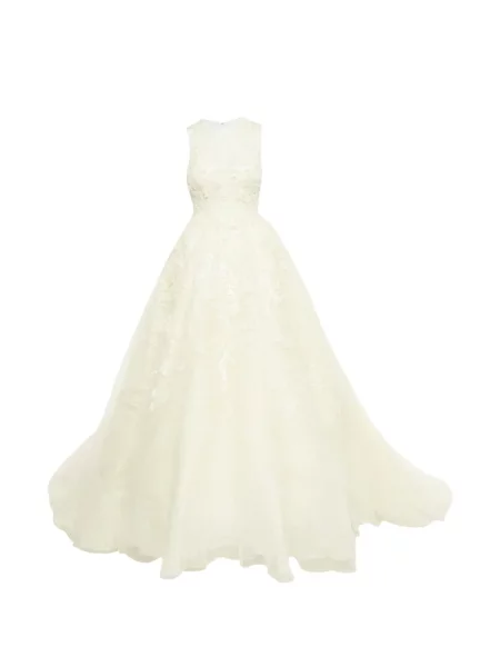 Maksi sukienka maxi Elie Saab w kwiatki garniturowa