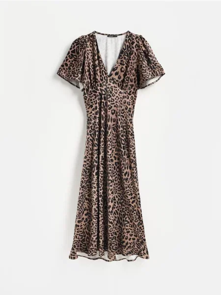Reserved Rochie maxi din satin multicolor