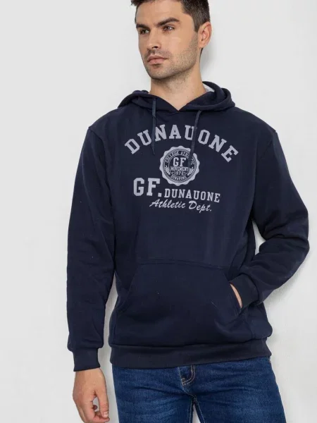 Худі Ager темно-синій бавовна/поліестер синє