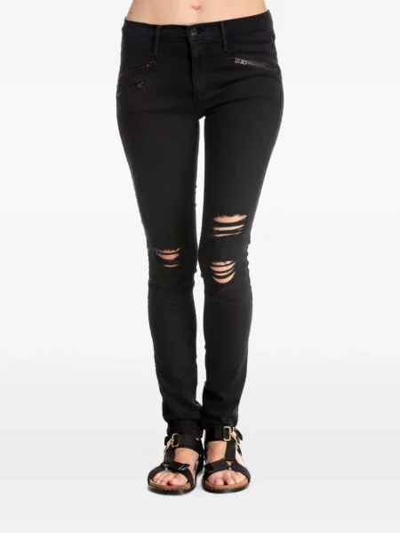 Blugi Black Orchid zdrențuiți negru