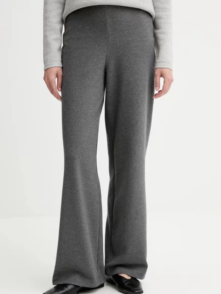 Marc O'Polo spodnie proste high waist szary