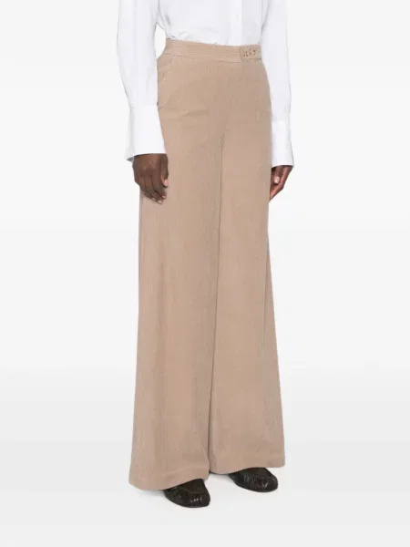 Pantaloni Bye de catifea cord cu model floral