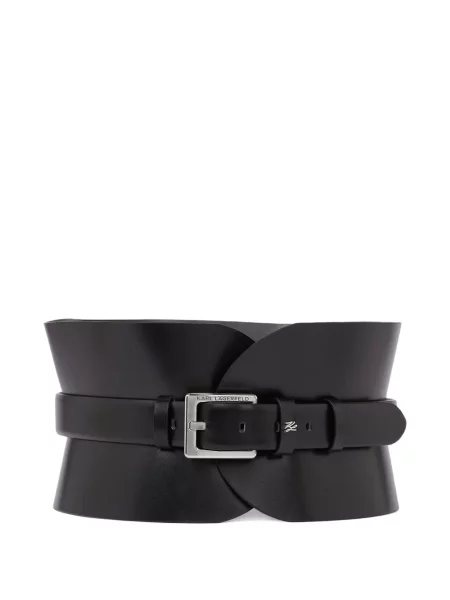 Kožni remen Karl Lagerfeld crna