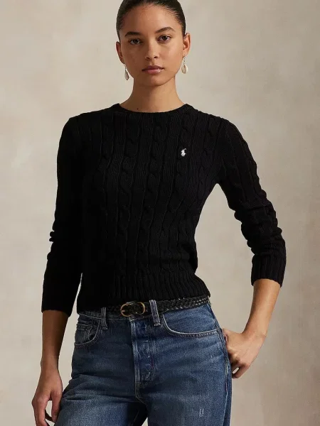Polo Ralph Lauren Pulover / alb negru