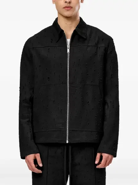 Риза Hamza с протрити краища черно