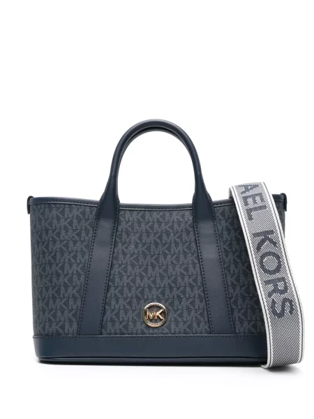 Kožne loaferice Michael Michael Kors s printom zlatna