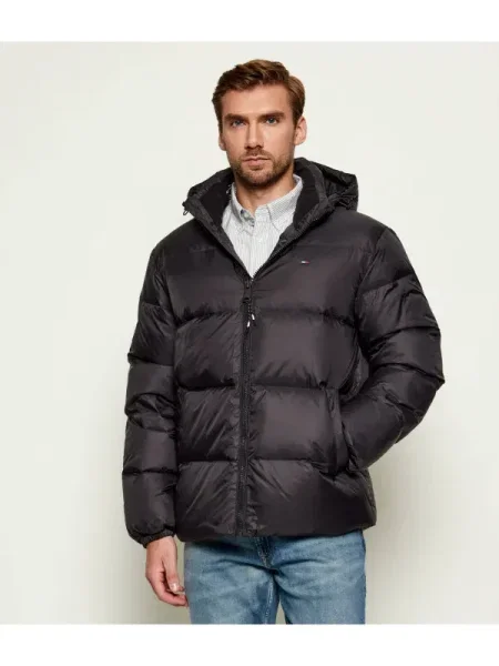 Geacă cu puf Tommy Hilfiger Jeans negru