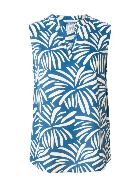 ZABAIONE Bluză safir / lână alb