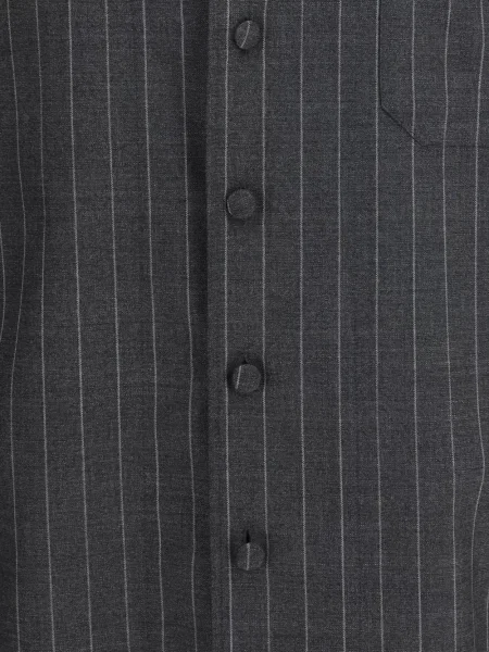 Vlněná pruhovaná košile Dolce & Gabbana šedá
