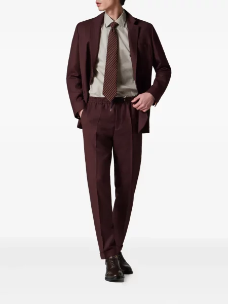 Pantaloni Paul Smith plisate roșu