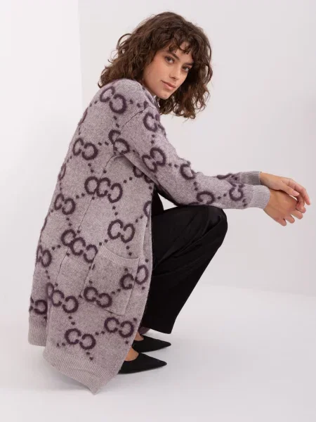 Pulover Wool Fashion Italia violet