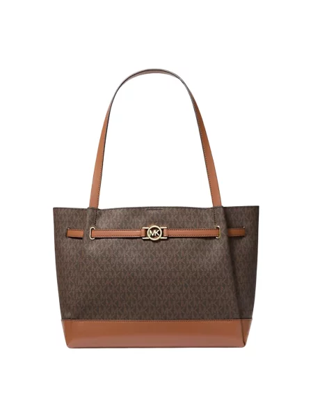 Shopperka Michael Kors z logo brązowa