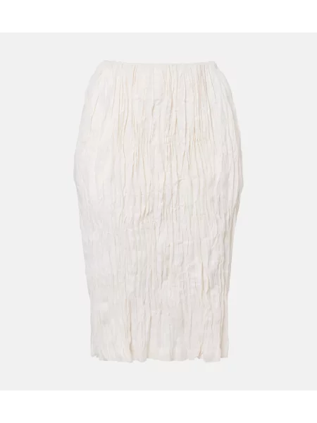 Lniana spódnica Toteme biała