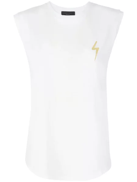 Top Giuseppe Zanotti cu broderie alb