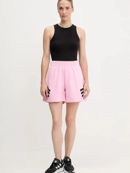 Шорти adidas Future Icons з принтом висока посадка рожевий