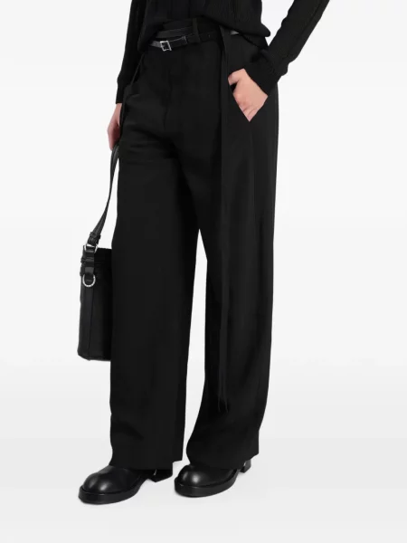 Παντελόνι Ann Demeulemeester γραβάτες μαύρο