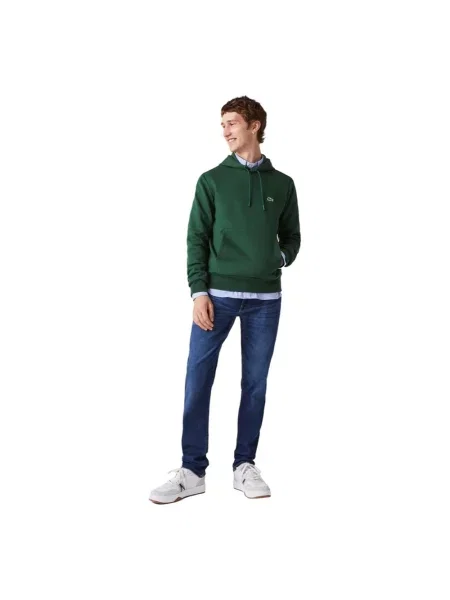 Bluza z kapturem Lacoste z kapturem zielona