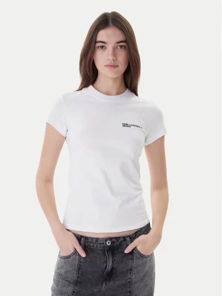Karl Lagerfeld Koszulki Kobieta S T-shirty biały