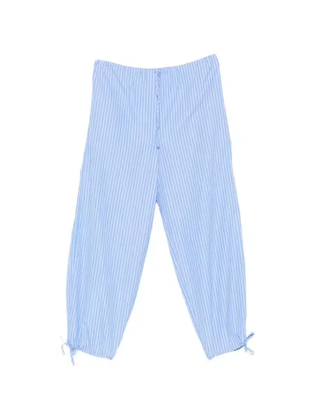Pantaloni Toteme cu cordon albastru