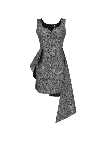 Rochie mini Marco Gabrielli Atelier asimetrică negru