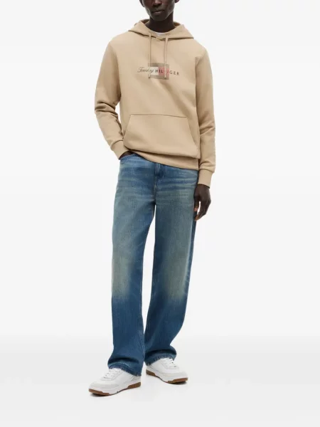 Húzózsinór kapucnis melegítő felső Tommy Hilfiger nyomtatás