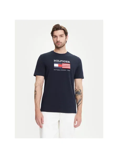 Tommy Hilfiger T-shirt American Monotype Regular Fit tamnoplava