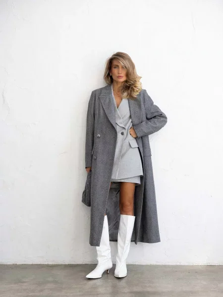 Вовняне Пальто FloveTouch сірий