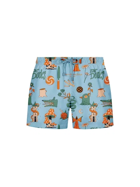 The Dudes European Fantasy Blue Swim Shorts Mężczyźni Szorty The Dudes Wielobarwny Size: M niebieskie