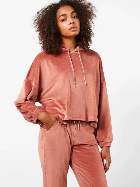 Велюровая толстовка Etam коричневая