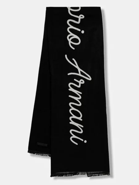Šal Emporio Armani črna
