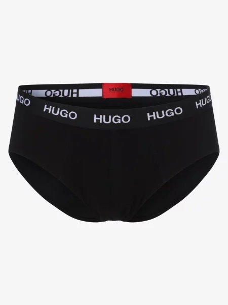 HUGO Slipy pakowane po 3 szt. Mężczyźni S czarny