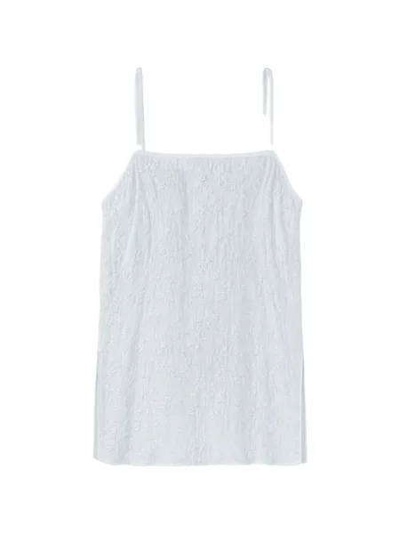 Top Reformation cu model floral din dantelă albastru