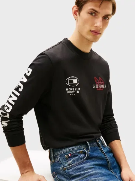 Лонгслив Tommy Hilfiger черный
