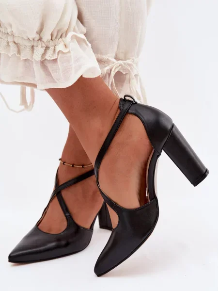 Pantofi cu toc Zazoo negru