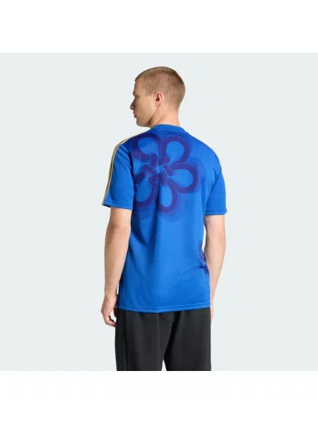 Koszulka Adidas z dżerseju niebieska