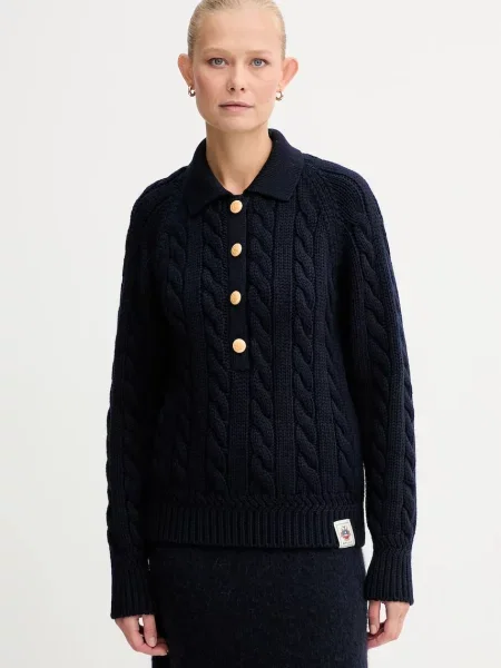 Bally pulover de lână bleumarin călduros