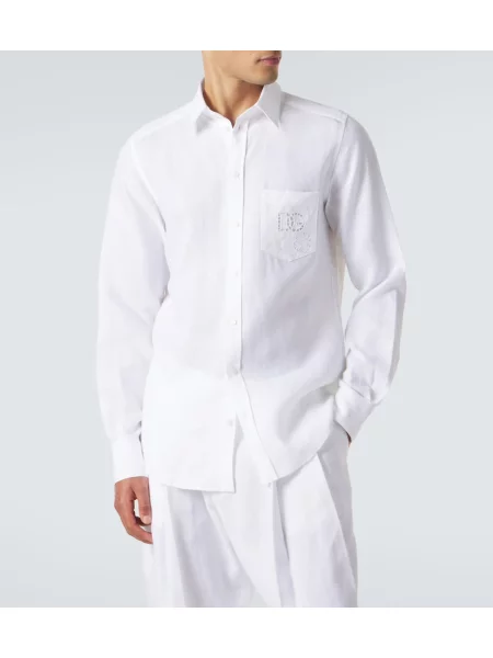 Cămașă Dolce&gabbana cu broderie de in alb