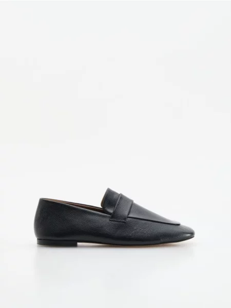 Reserved Mocasini din piele negru