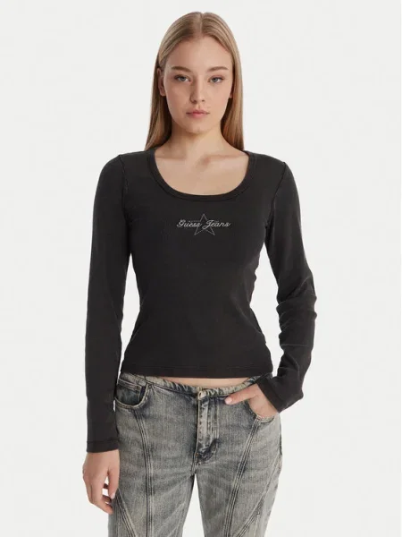 Guess Jeans Bluză Gri negru