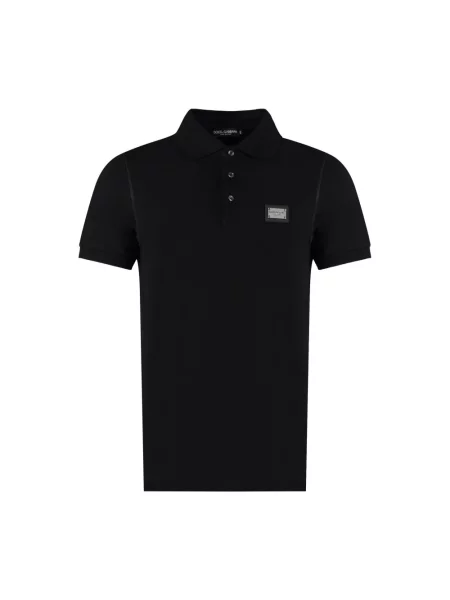 Koszulka polo Dolce And Gabbana z logo czarna