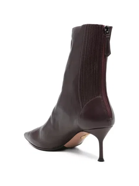 Cizme scurte Aquazzura din piele violet