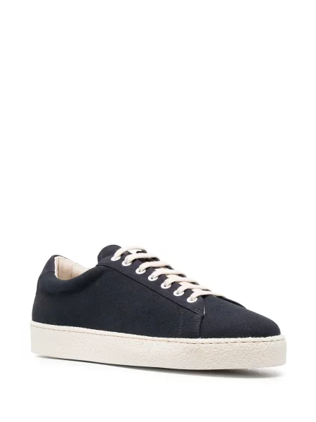 Sneakerși Zespa cu șireturi din piele albastru