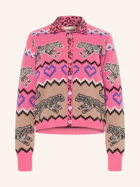 Milano Italy Kardigan pink czarny