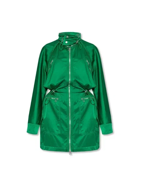 Satynowa parka Bottega Veneta zielona