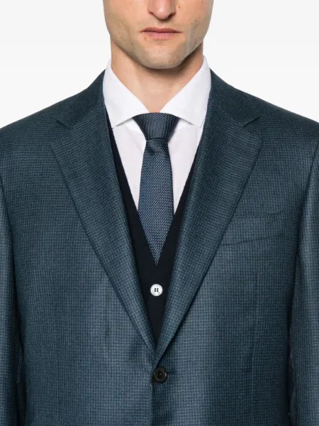 Geacă Canali în carouri albastru