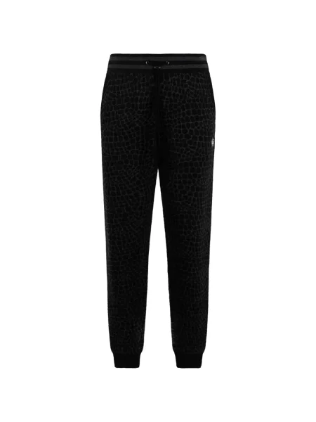 Pantaloni de jogging Philipp Plein de lână negru