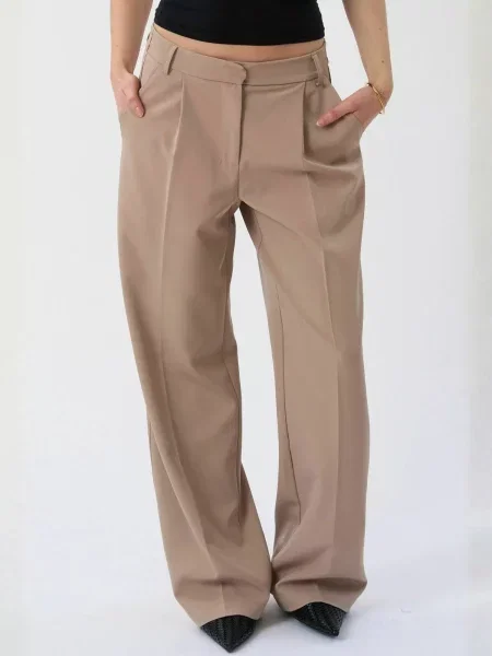 TEESHOPPEN Pantaloni Mila bej